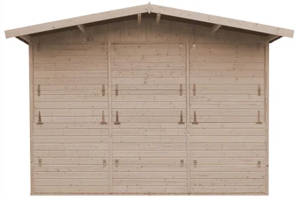 Domek handlowy na wynajem - zamknięte lady front - widok od frontu