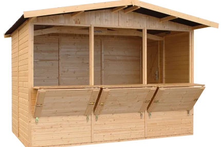 Domek handlowy - otwarte lady front